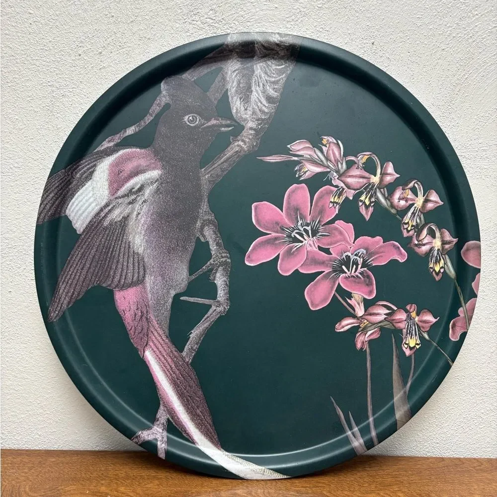 Eightmood 16.5” Melamine Serving Tray Goya Bird Flowers Sweden Designed